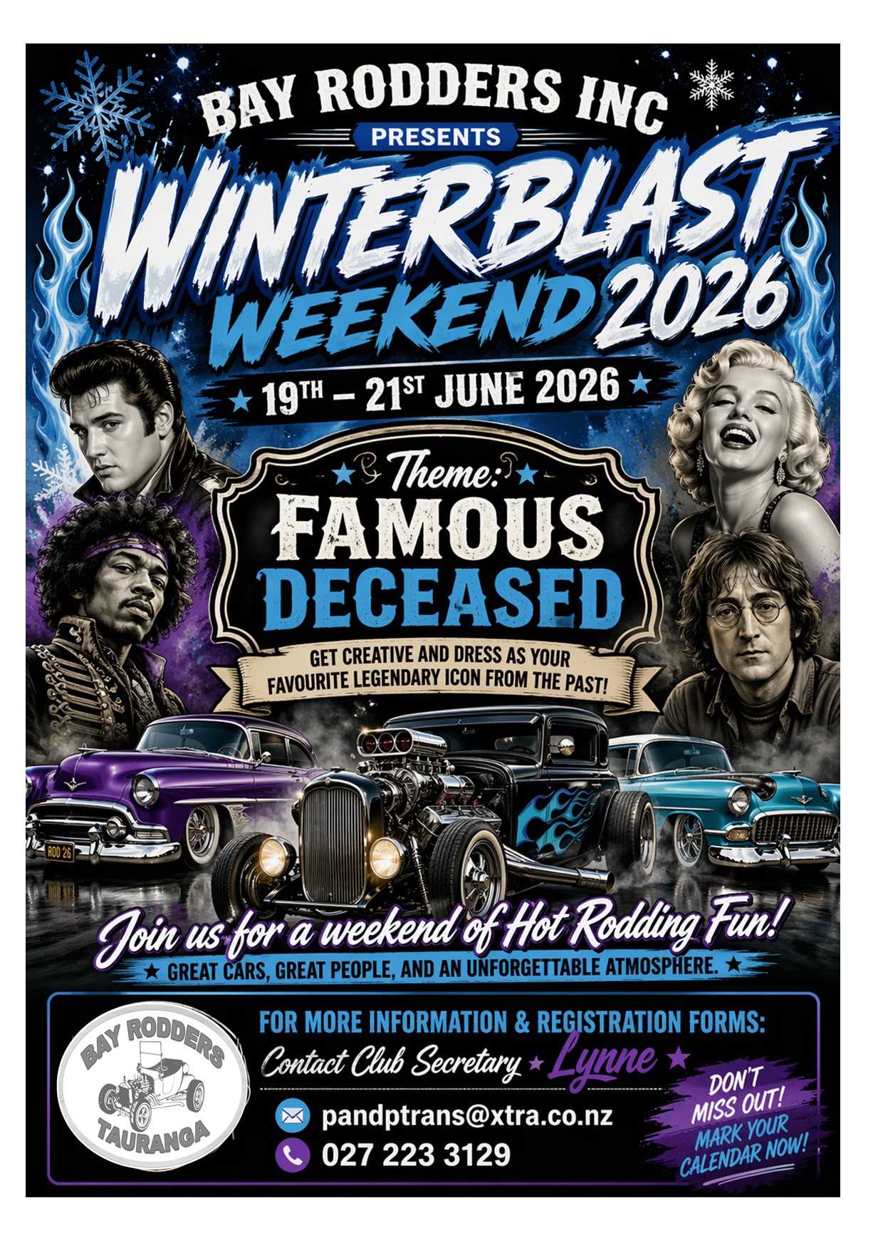 winterblast bay rodders poster